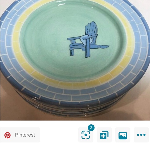 Brushes handpainted Stonemite, Chips & Dip 15” large collectible Serving Platter - Picture 8 of 8